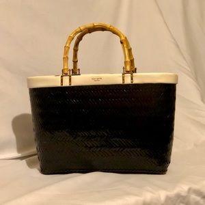 ✨ Kate Spade Basket Tote with Bamboo Handles ✨